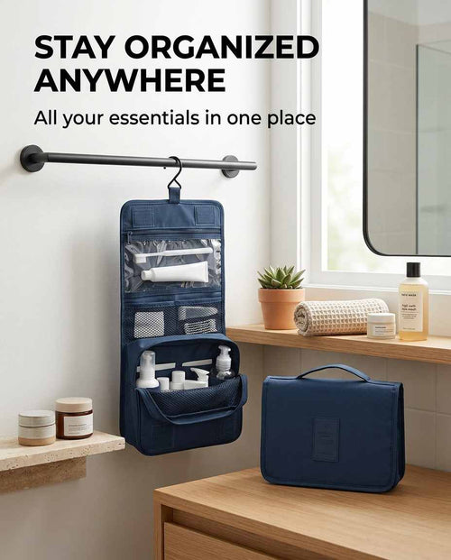Hanging Multipurpose Foldable Toiletry Bag. Waterproof · TSA Ready · 152g