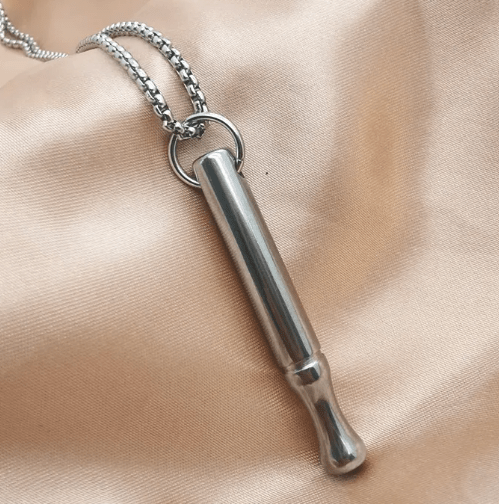 The Pause Kit pendant styled for everyday wear
