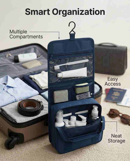 Hanging Multipurpose Foldable Toiletry Bag. Waterproof · TSA Ready · 152g - Dufelo